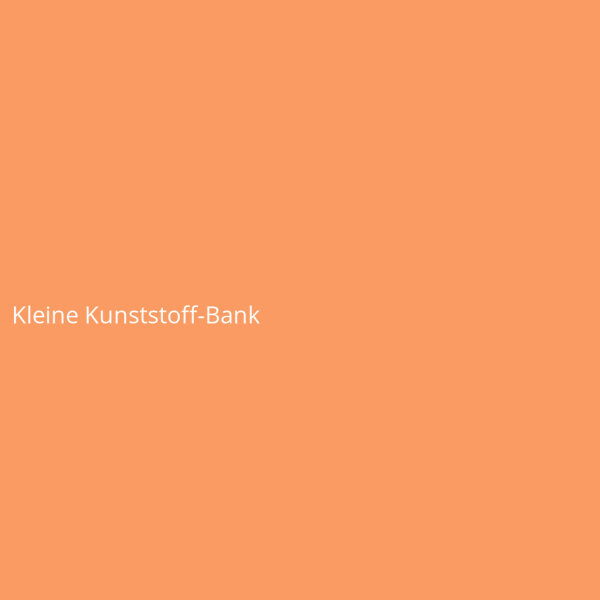 Kleine Kunststoff-Bank
