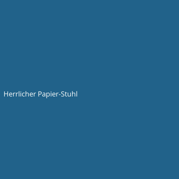 Herrlicher Papier-Stuhl
