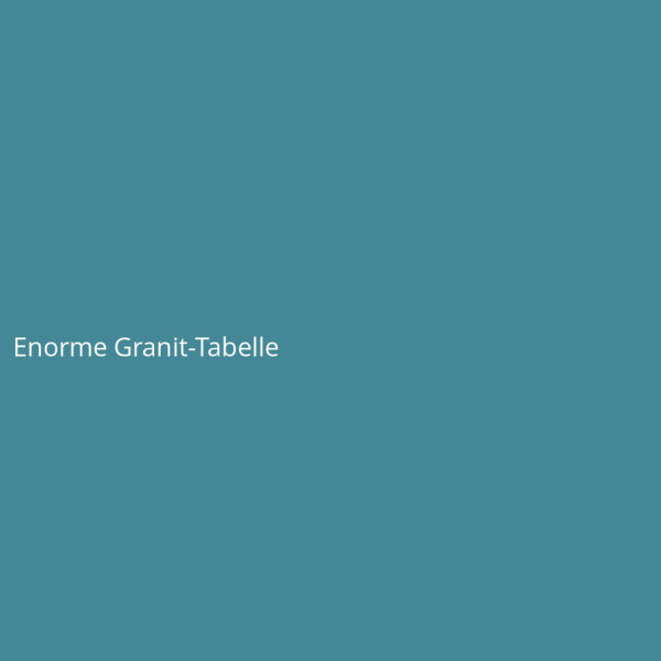 Enorme Granit-Tabelle