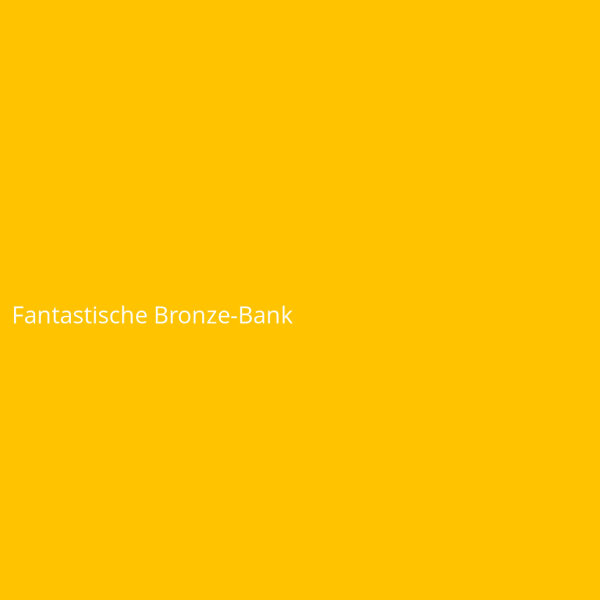 Fantastische Bronze-Bank