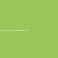 Fantastische Bronze-Bank