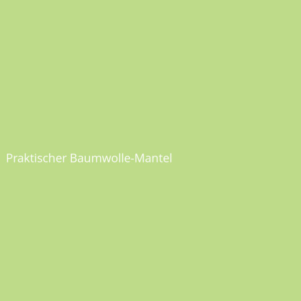 Praktischer Baumwolle-Mantel